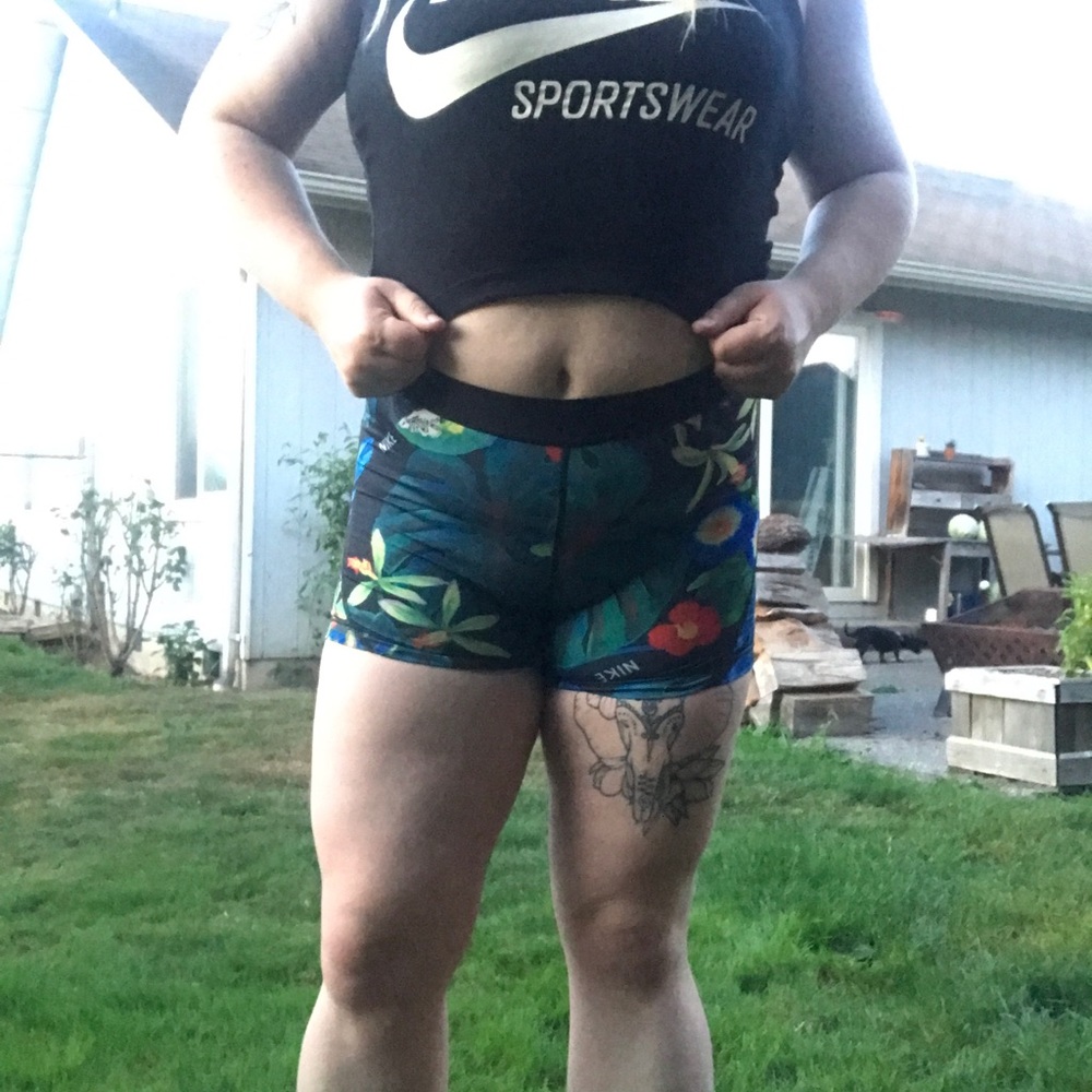 Floral Bike Spandex Shorts